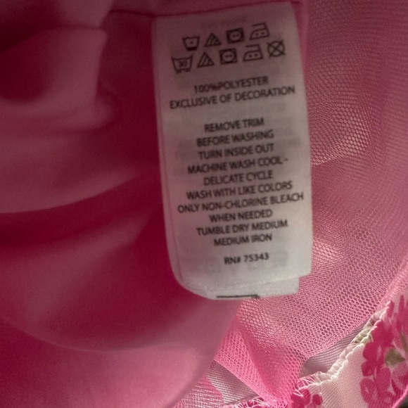 CATHERINE MALANDRINO dress Girls floral Dress size 7 white pink formal like new - Picture 14 of 14